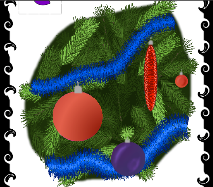 Work-in-progress Christmas expansion card art
